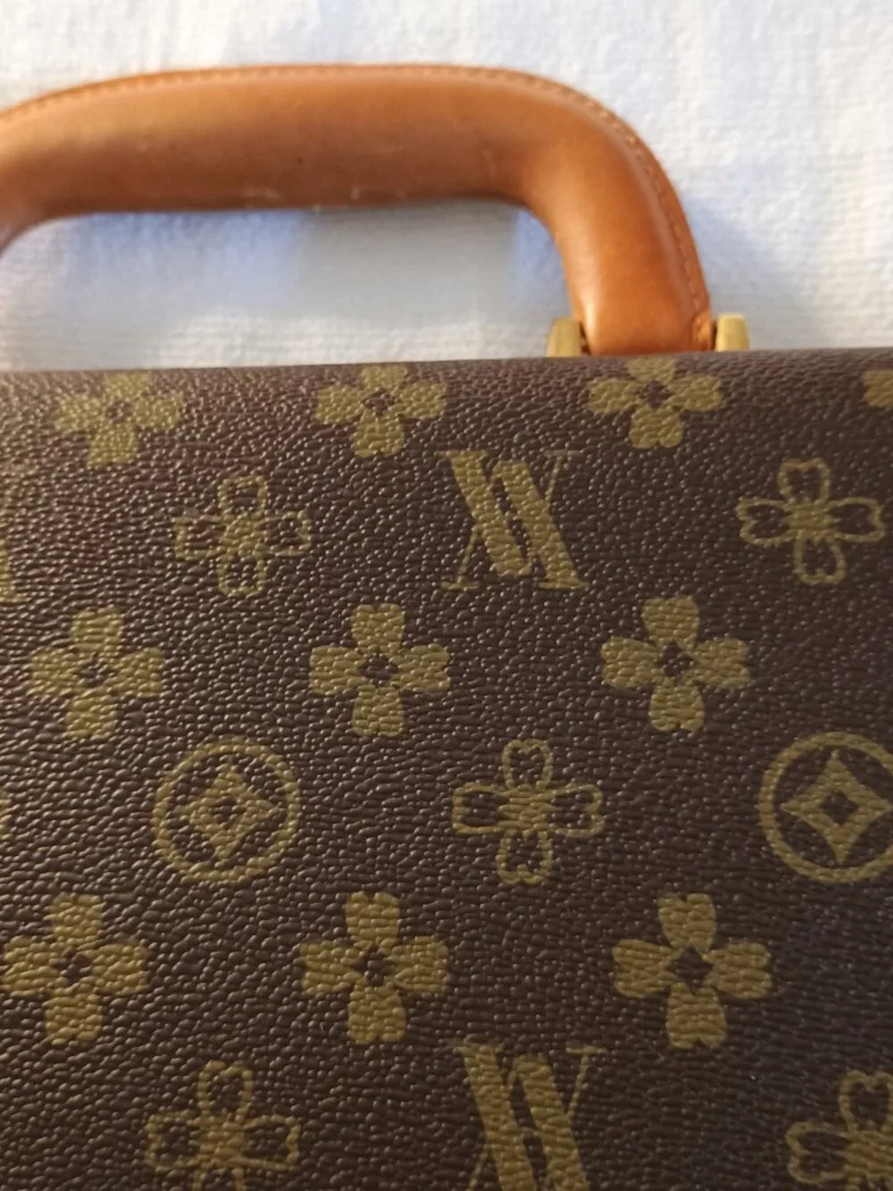 Louis Vuitton Monogram Briefcase Business Bag Portfolio Leather Hard-Sided Docum